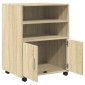 vidaXL Ντουλάπι Τροχήλατο Sonoma Δρυς 55x40x91 εκ. από Επεξ. Ξύλο