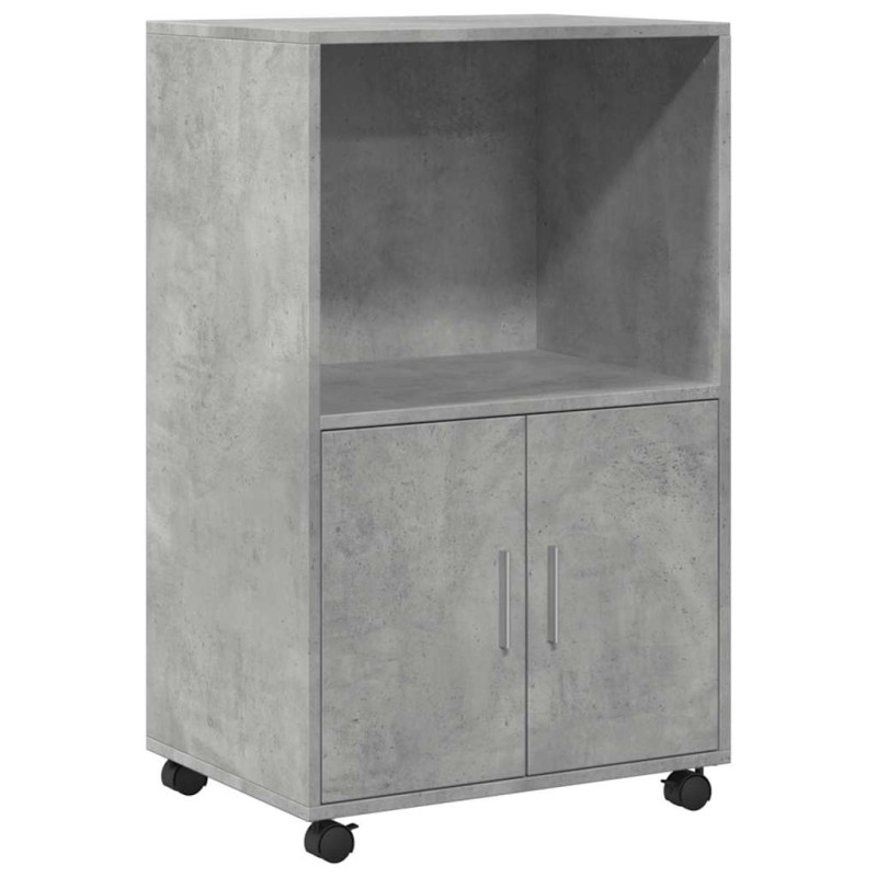 vidaXL Ντουλάπι Τροχήλατο Γκρι Σκυρ. 55x40x91 εκ. από Επεξ. Ξύλο