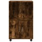 vidaXL Ντουλάπι Με Ροδάκια Καπνιστή Δρυς 55x40x91 εκ. Επεξ. Ξύλο