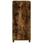 vidaXL Ντουλάπι Με Ροδάκια Καπνιστή Δρυς 55x40x91 εκ. Επεξ. Ξύλο