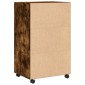 vidaXL Ντουλάπι Με Ροδάκια Καπνιστή Δρυς 55x40x91 εκ. Επεξ. Ξύλο