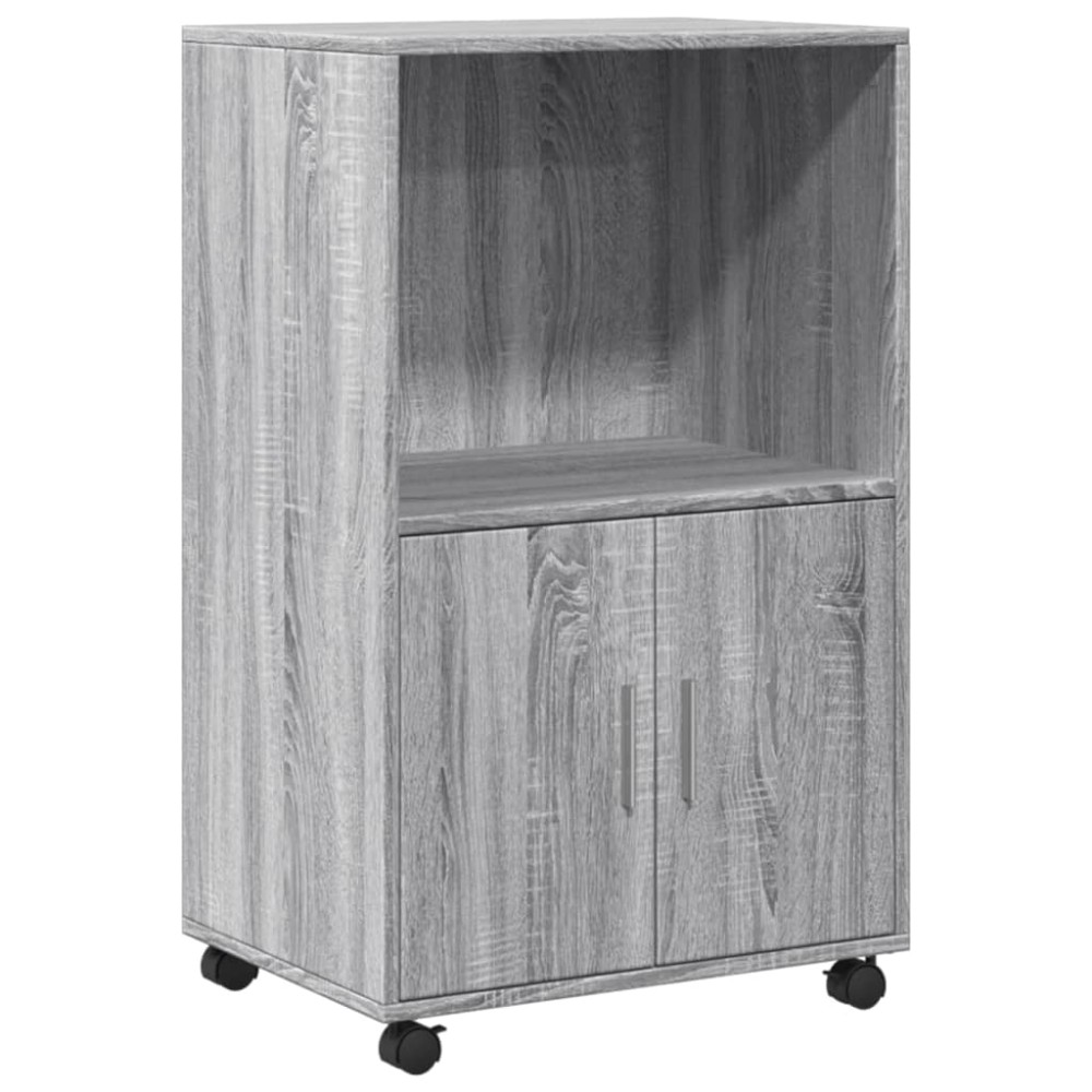 vidaXL Ντουλάπι Με Ροδάκια Γκρι Sonoma 55x40x91 εκ. Επεξεργασμένο Ξύλο