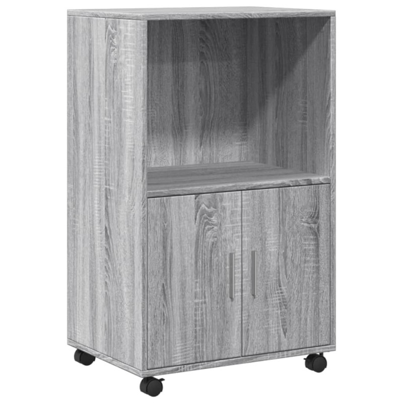 vidaXL Ντουλάπι Με Ροδάκια Γκρι Sonoma 55x40x91 εκ. Επεξεργασμένο Ξύλο
