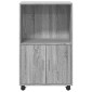 vidaXL Ντουλάπι Με Ροδάκια Γκρι Sonoma 55x40x91 εκ. Επεξεργασμένο Ξύλο