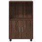 vidaXL Ντουλάπι Τροχήλατο Καφέ Δρυς 55x40x91 εκ. από Επεξ. Ξύλο