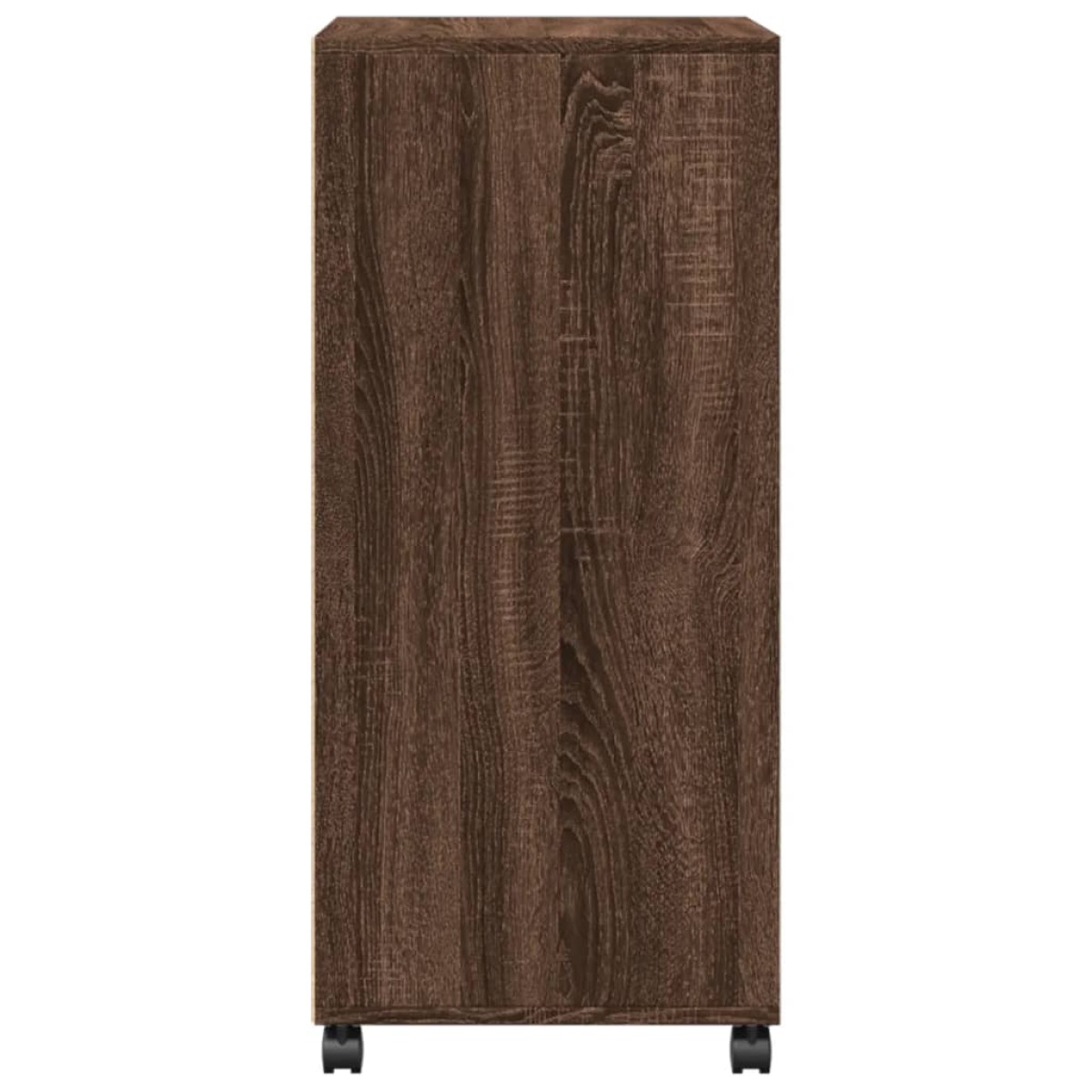 vidaXL Ντουλάπι Τροχήλατο Καφέ Δρυς 55x40x91 εκ. από Επεξ. Ξύλο