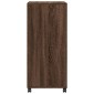 vidaXL Ντουλάπι Τροχήλατο Καφέ Δρυς 55x40x91 εκ. από Επεξ. Ξύλο