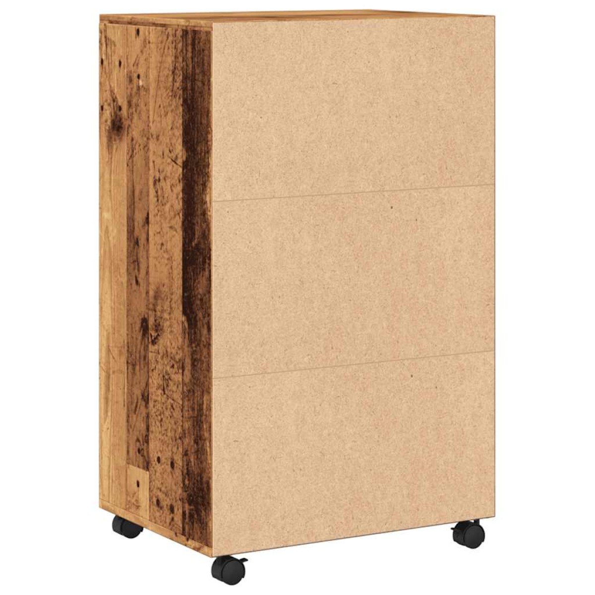 vidaXL Ντουλάπι Τροχήλατο Όψη Παλαιού Ξύλου 55x40x91 εκ από Επεξ. Ξύλο