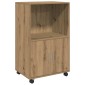 vidaXL Ντουλάπι Τροχήλατο Αρτισιανή Δρυς 55x40x91 εκ. από Επεξ. Ξύλο
