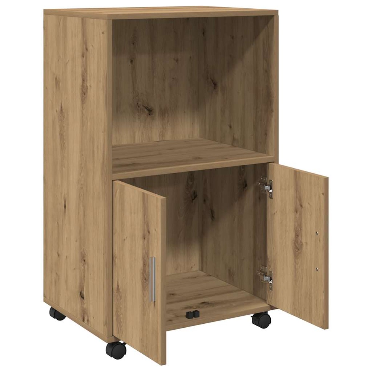 vidaXL Ντουλάπι Τροχήλατο Αρτισιανή Δρυς 55x40x91 εκ. από Επεξ. Ξύλο