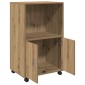 vidaXL Ντουλάπι Τροχήλατο Αρτισιανή Δρυς 55x40x91 εκ. από Επεξ. Ξύλο