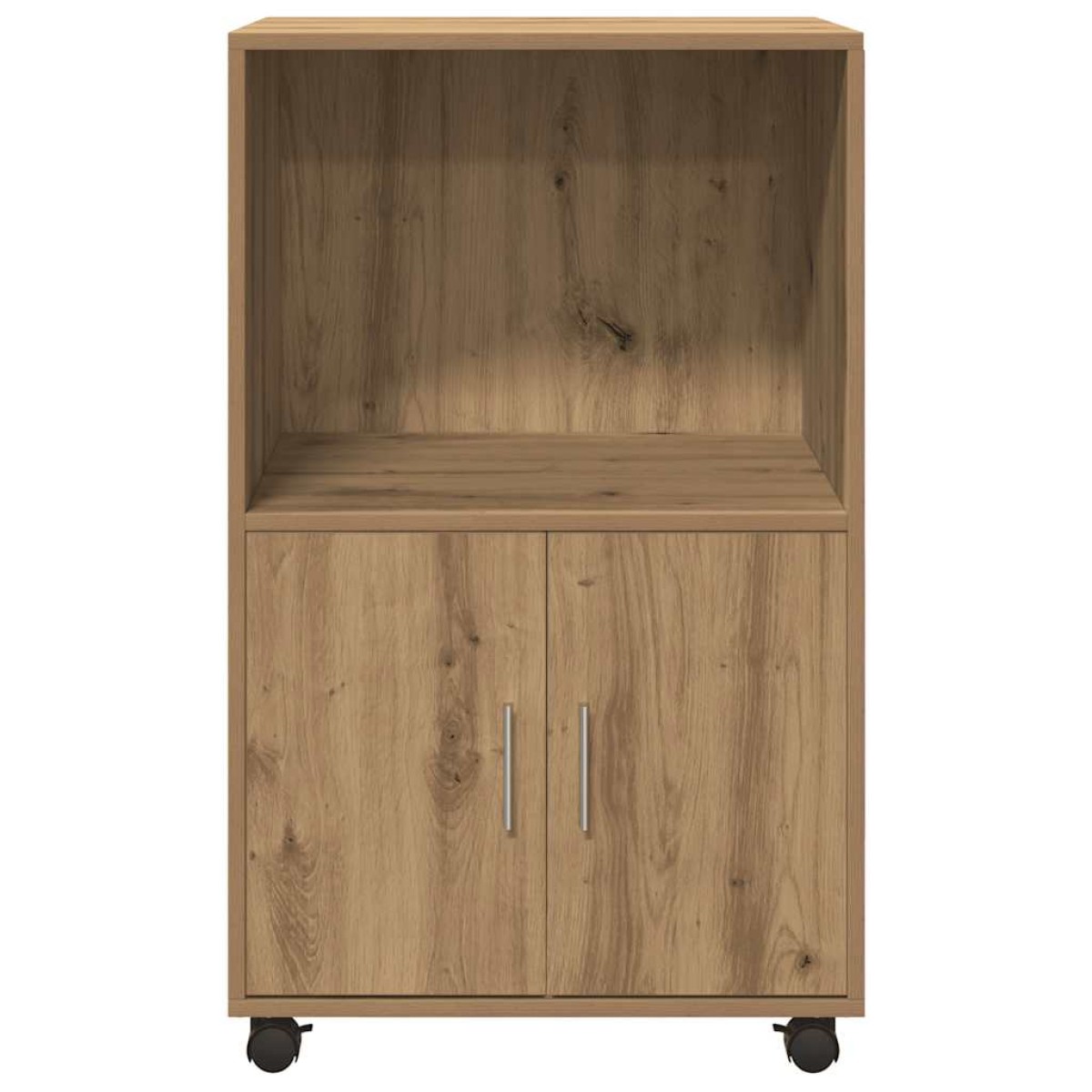 vidaXL Ντουλάπι Τροχήλατο Αρτισιανή Δρυς 55x40x91 εκ. από Επεξ. Ξύλο