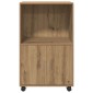 vidaXL Ντουλάπι Τροχήλατο Αρτισιανή Δρυς 55x40x91 εκ. από Επεξ. Ξύλο