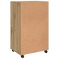 vidaXL Ντουλάπι Τροχήλατο Αρτισιανή Δρυς 55x40x91 εκ. από Επεξ. Ξύλο