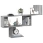 vidaXL Ραφιέρα Τοίχου Γκρι Sonoma 100x15x70 εκ. Επεξεργασμένο Ξύλο