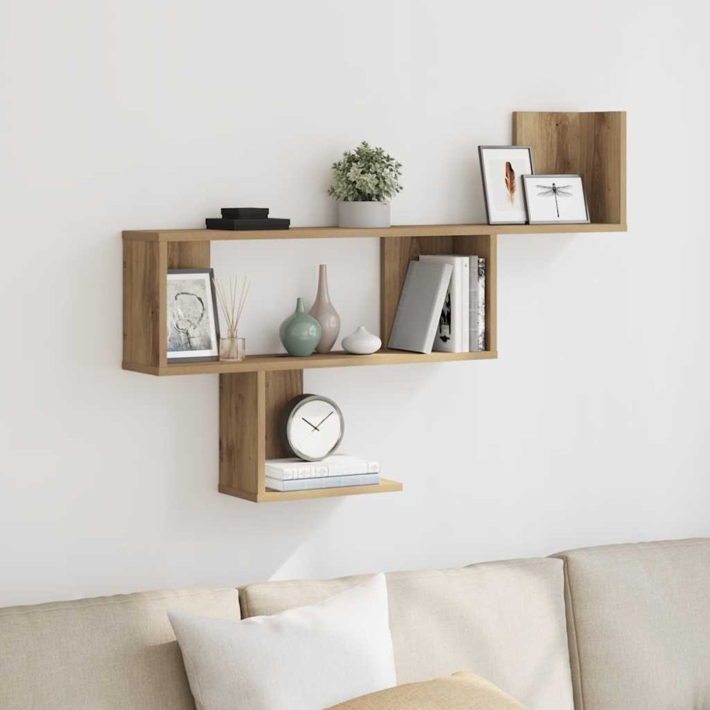 vidaXL Ράφι Τοίχου Αρτισιανή Δρυς 100x15x70 εκ. από Επεξεργασμένο Ξύλο