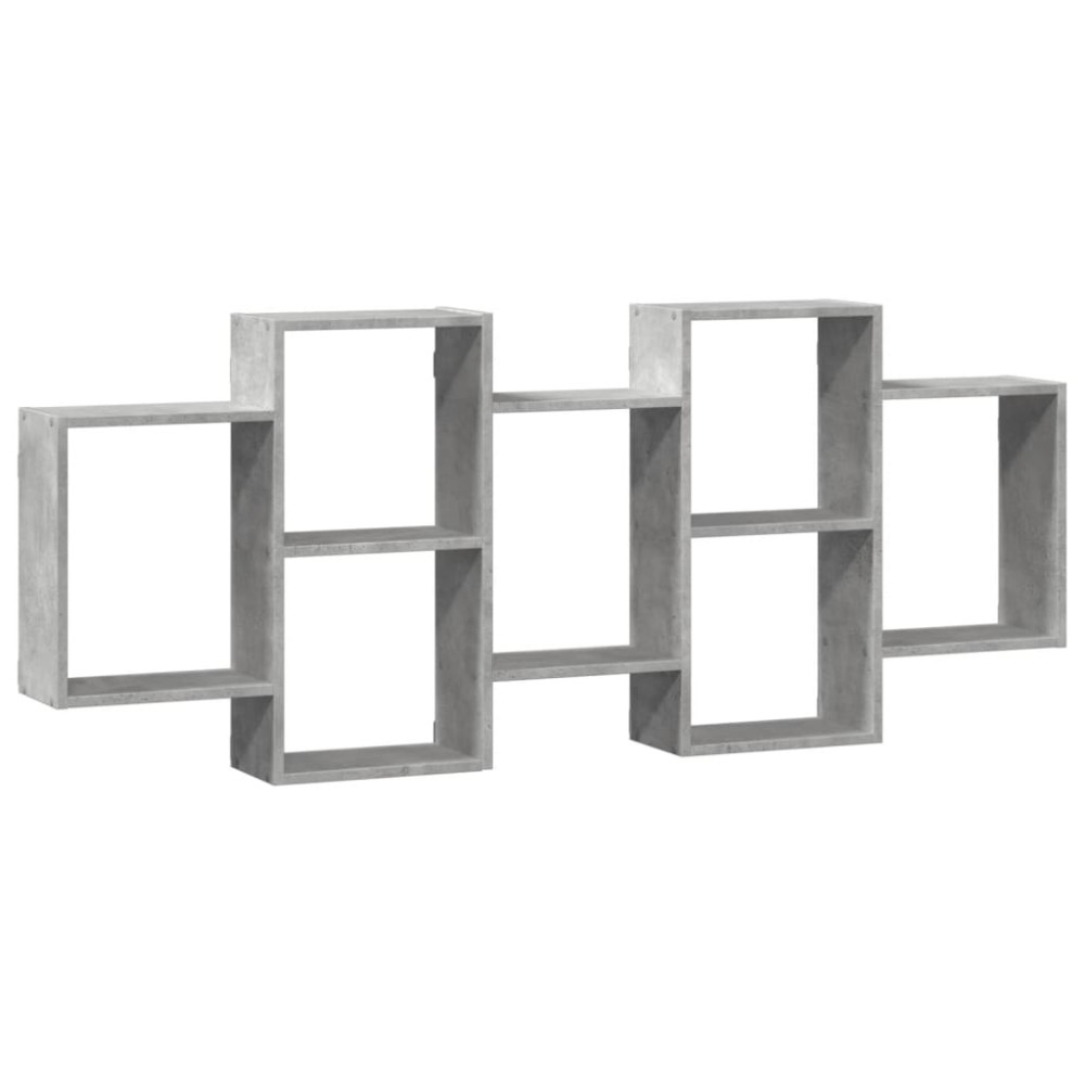 vidaXL Ραφιέρα Τοίχου Γκρι Σκυροδέματος 159x18x65 εκ. από Επεξ. Ξύλο