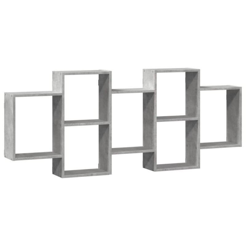 vidaXL Ραφιέρα Τοίχου Γκρι Σκυροδέματος 159x18x65 εκ. από Επεξ. Ξύλο