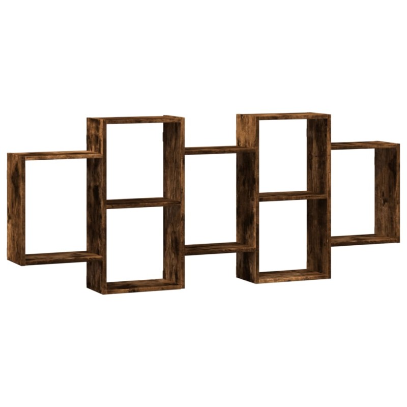vidaXL Ραφιέρα Τοίχου Καπνιστή Δρυς 159x18x65 εκ. Επεξεργασμένο Ξύλο