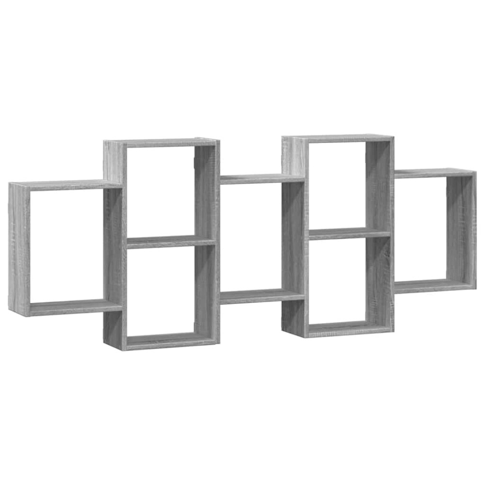 vidaXL Ραφιέρα Τοίχου Γκρι Sonoma 159x18x65 εκ. Επεξεργασμένο Ξύλο