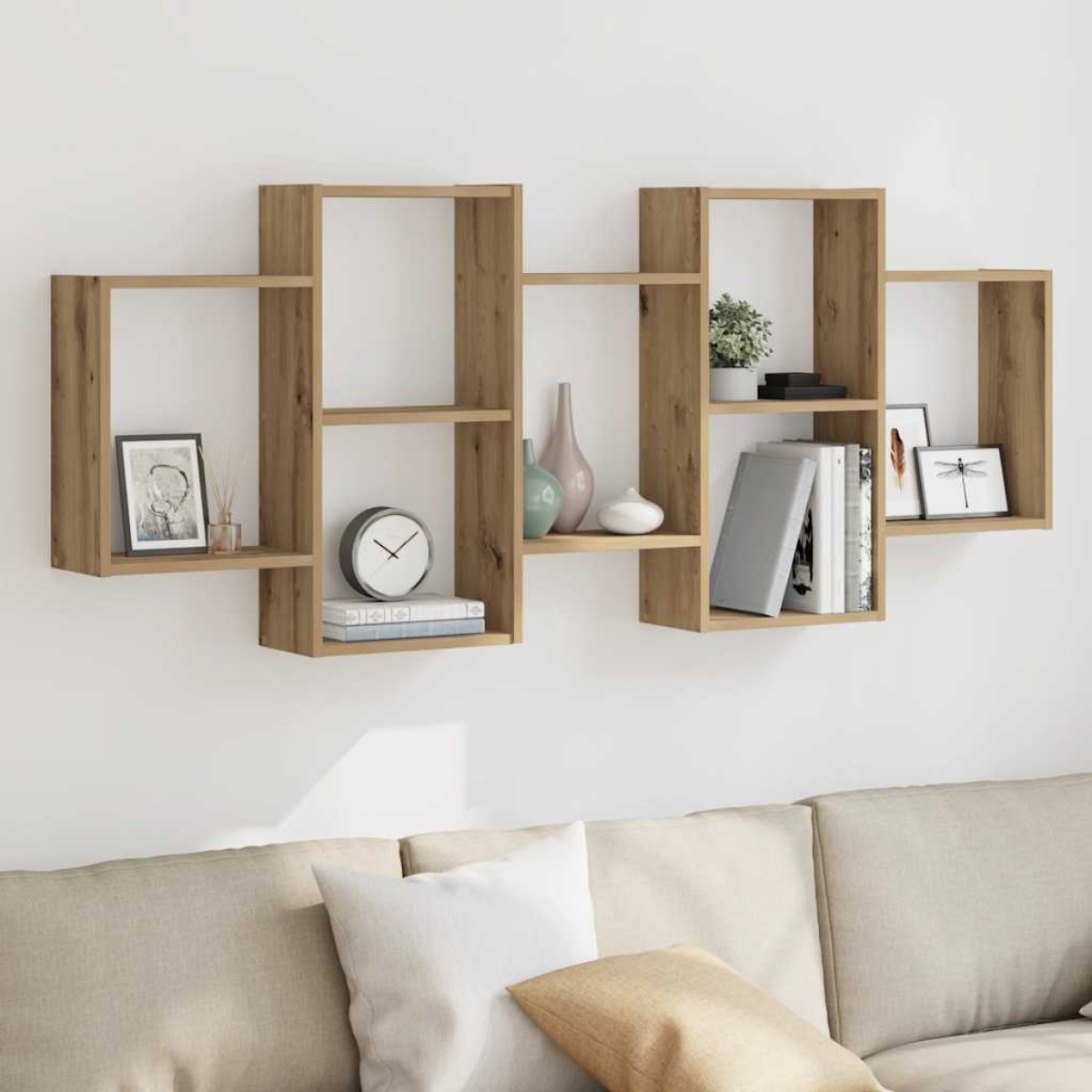 vidaXL Ράφι Τοίχου Αρτισιανή Δρυς 159x18x65 εκ. από Επεξεργασμένο Ξύλο