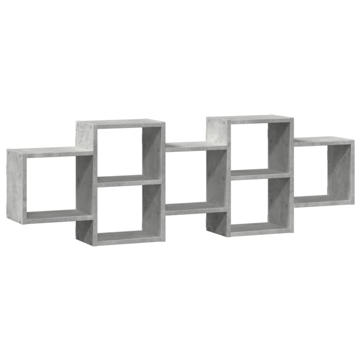 vidaXL Ραφιέρα Τοίχου Γκρι Σκυροδέματος 129x18x42 εκ. από Επεξ. Ξύλο