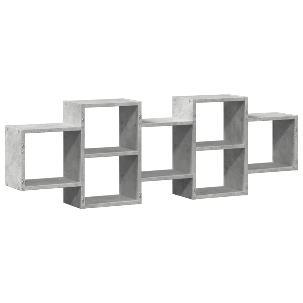 vidaXL Ραφιέρα Τοίχου Γκρι Σκυροδέματος 129x18x42 εκ. από Επεξ. Ξύλο