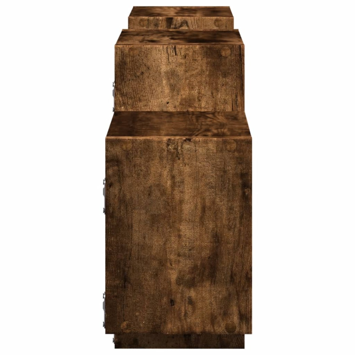 vidaXL Ραφιέρα Τοίχου Καπνιστή Δρυς 129x18x42 εκ. Επεξεργασμένο Ξύλο