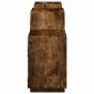 vidaXL Ραφιέρα Τοίχου Καπνιστή Δρυς 129x18x42 εκ. Επεξεργασμένο Ξύλο