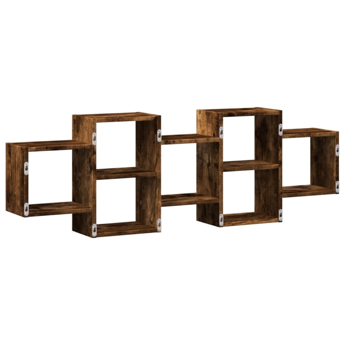 vidaXL Ραφιέρα Τοίχου Καπνιστή Δρυς 129x18x42 εκ. Επεξεργασμένο Ξύλο