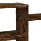 vidaXL Ραφιέρα Τοίχου Καπνιστή Δρυς 129x18x42 εκ. Επεξεργασμένο Ξύλο