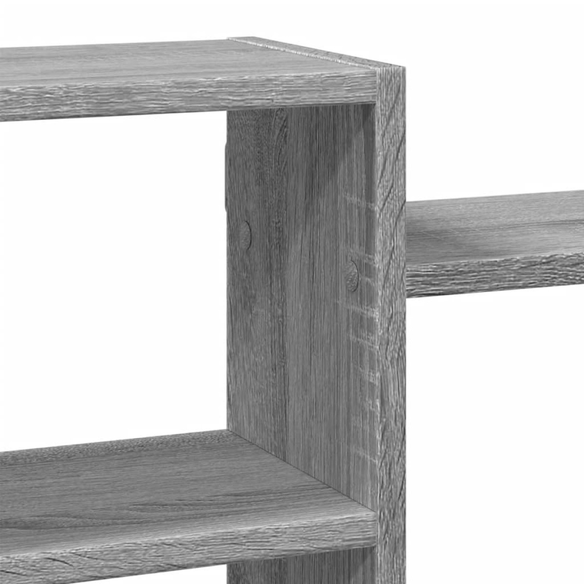 vidaXL Ραφιέρα Τοίχου Γκρι Sonoma 129x18x42 εκ. Επεξεργασμένο Ξύλο