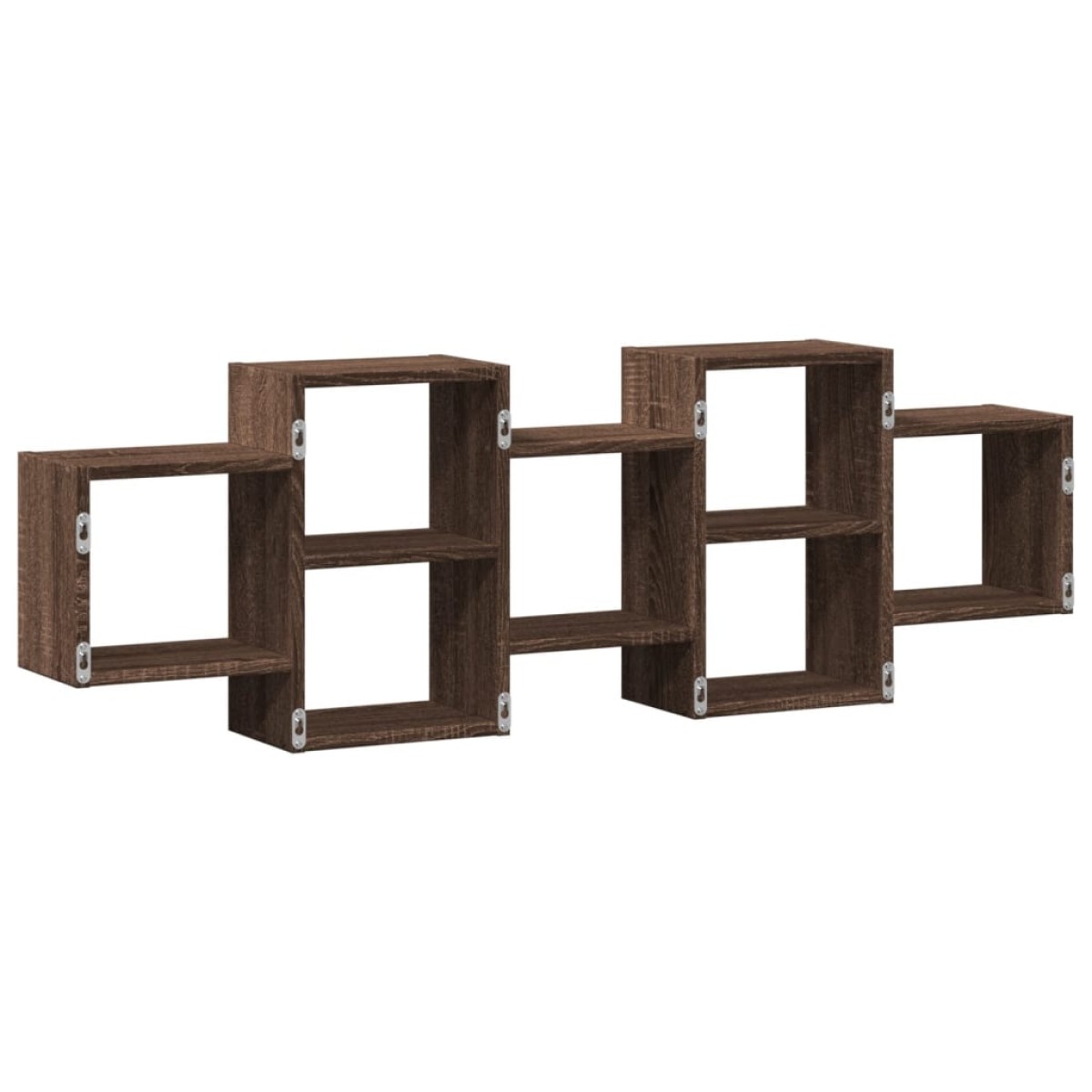 vidaXL Ραφιέρα Τοίχου Καφέ Δρυς 129x18x42 εκ. από Επεξεργασμένο Ξύλο