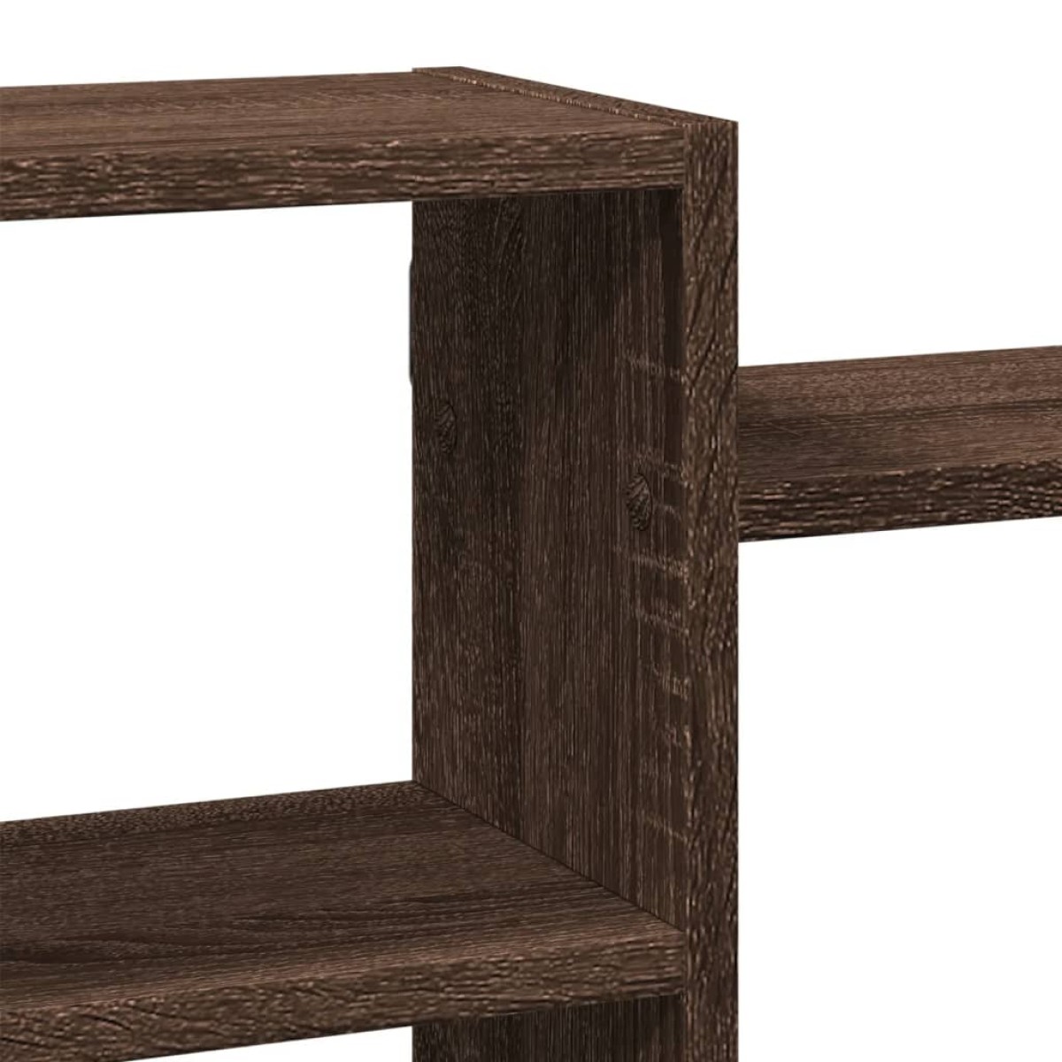 vidaXL Ραφιέρα Τοίχου Καφέ Δρυς 129x18x42 εκ. από Επεξεργασμένο Ξύλο