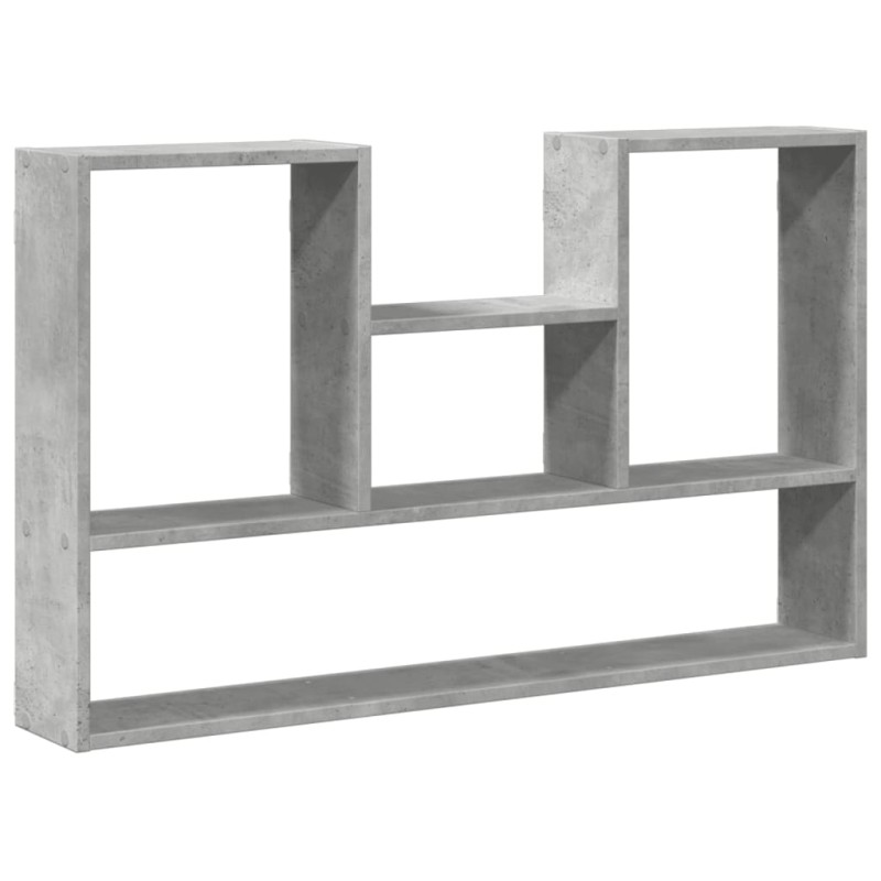 vidaXL Ραφιέρα Τοίχου Γκρι Σκυροδέματος 99x15x60 εκ. από Επεξ. Ξύλο