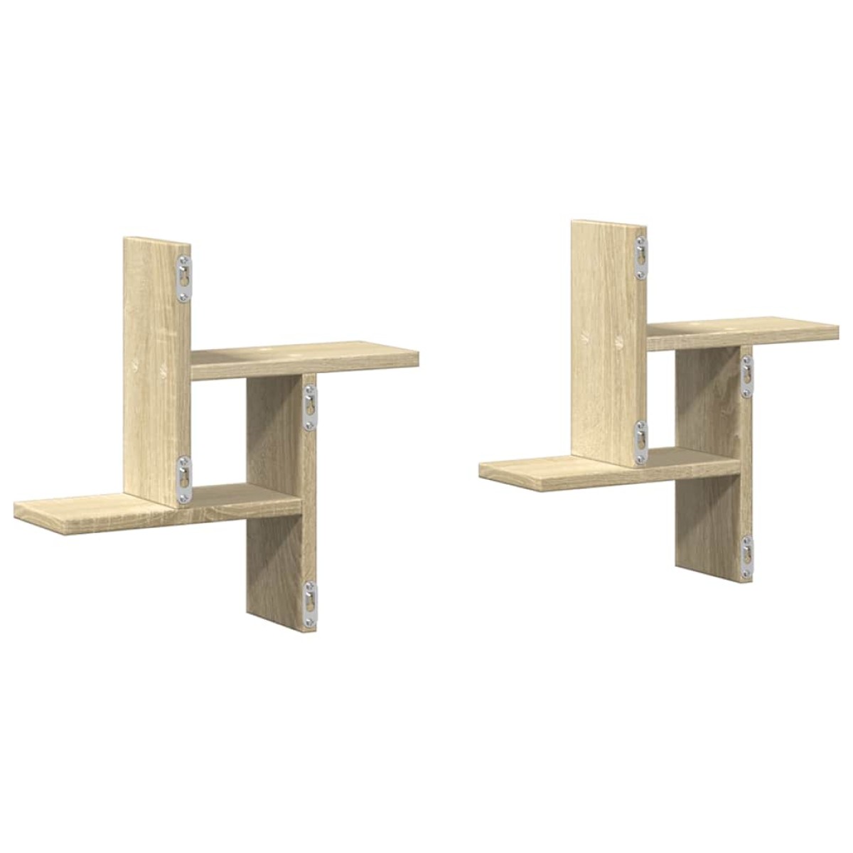 vidaXL Ραφιέρες Τοίχου 2 τεμ. Sonoma Δρυς 38x12x38 εκ. από Επεξ. Ξύλο