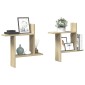 vidaXL Ραφιέρες Τοίχου 2 τεμ. Sonoma Δρυς 50x12x50 εκ. από Επεξ. Ξύλο