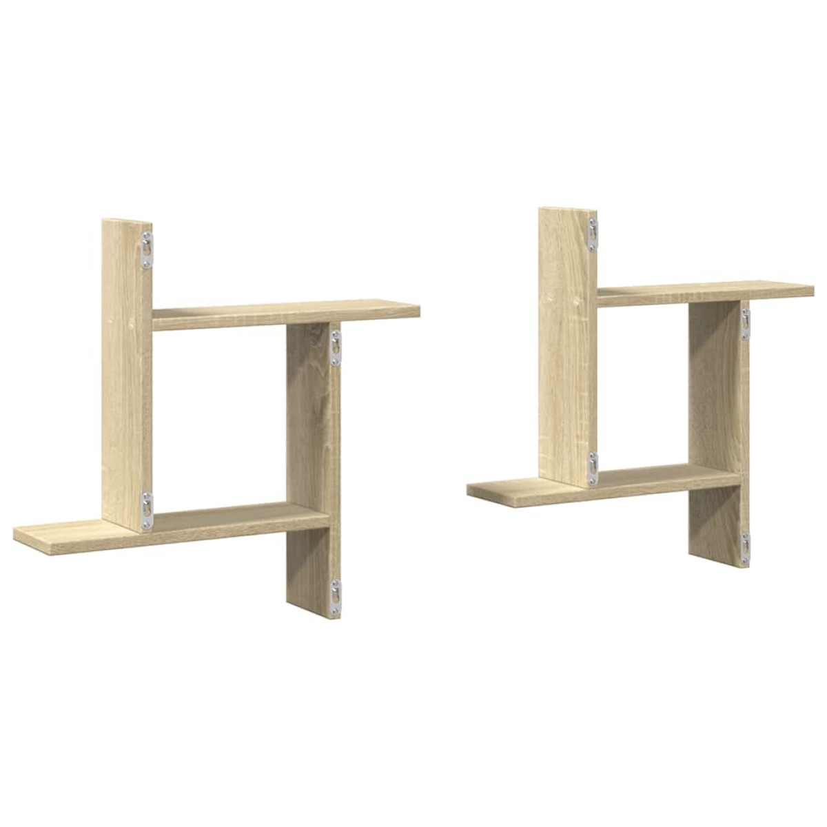 vidaXL Ραφιέρες Τοίχου 2 τεμ. Sonoma Δρυς 50x12x50 εκ. από Επεξ. Ξύλο