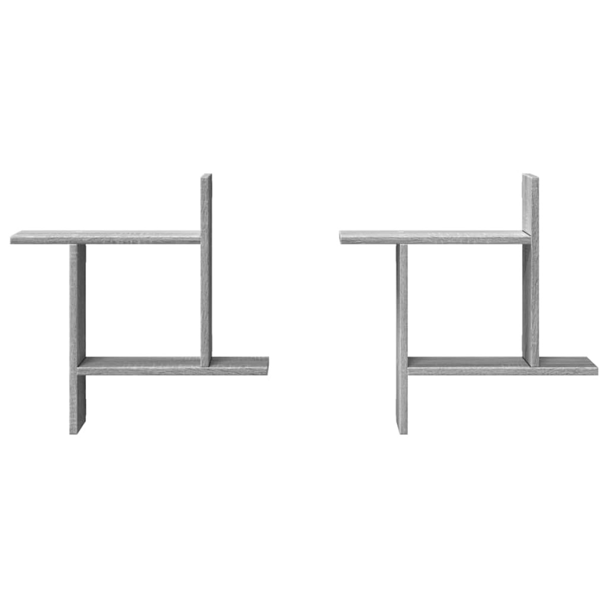 vidaXL Ραφιέρες Τοίχου 2 τεμ. Γκρι Sonoma 50x12x50 εκ. Επεξ. Ξύλο