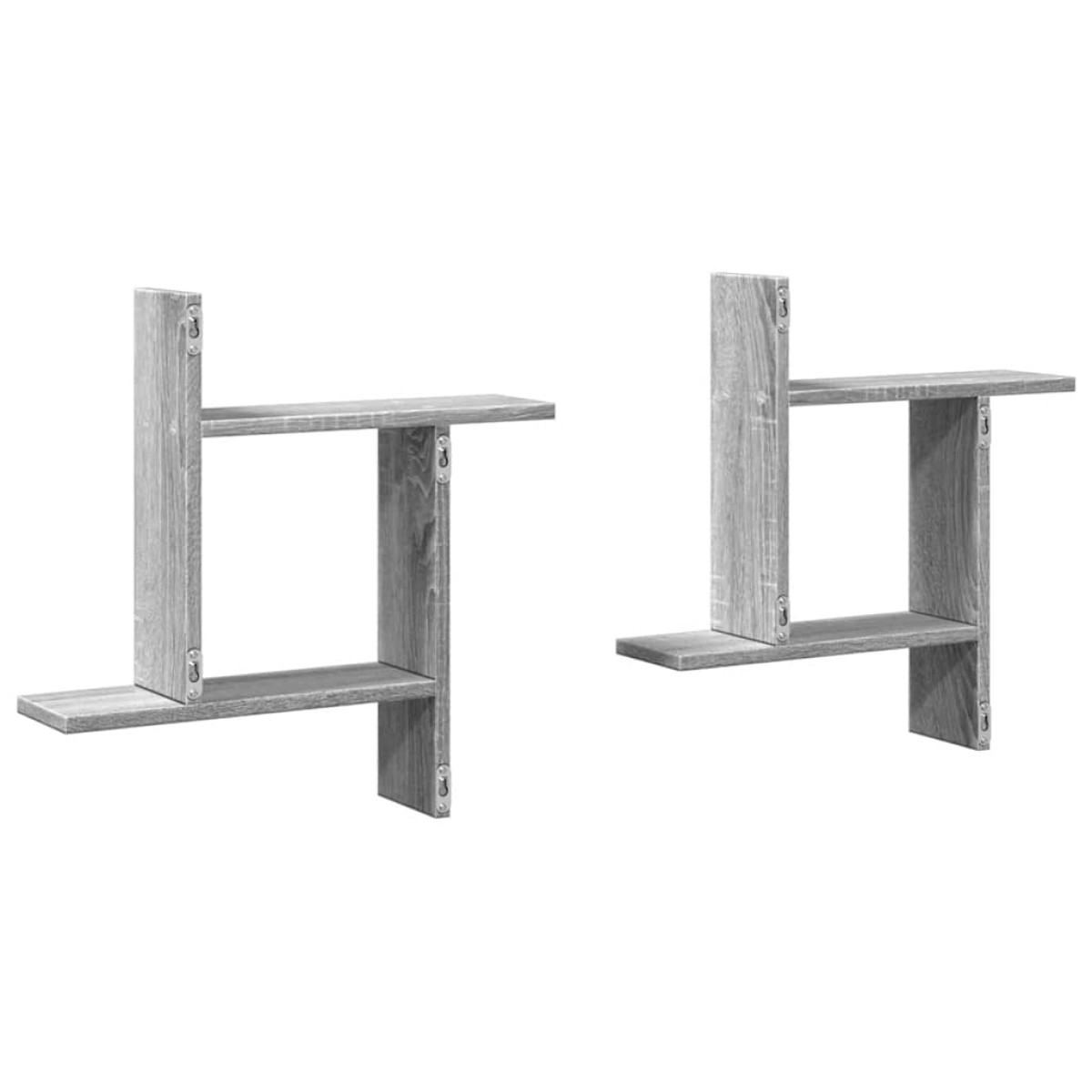 vidaXL Ραφιέρες Τοίχου 2 τεμ. Γκρι Sonoma 50x12x50 εκ. Επεξ. Ξύλο