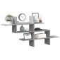 vidaXL Ραφιέρα Τοίχου Γκρι Sonoma 124,5x18x60,5 εκ. Επεξεργασμένο Ξύλο