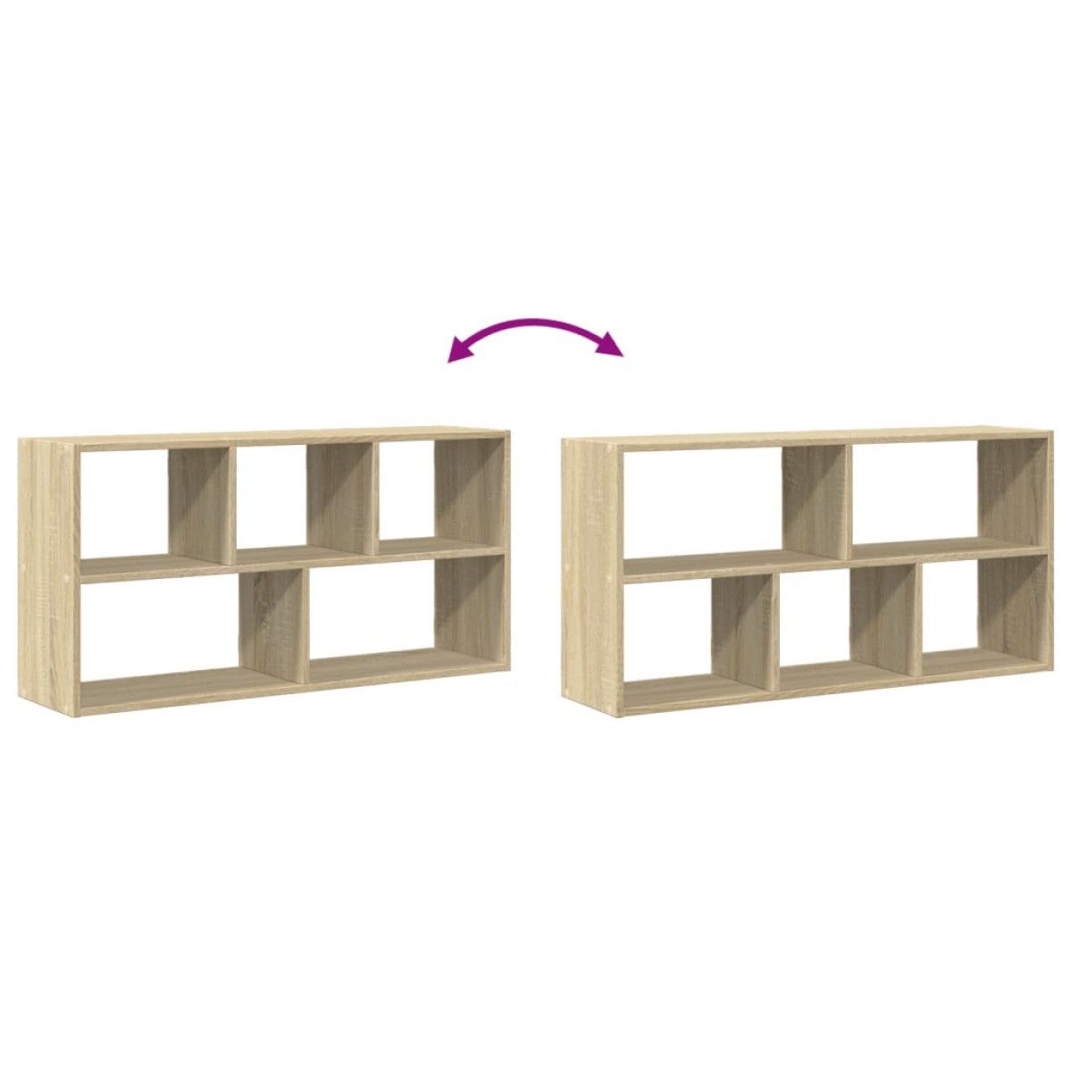 vidaXL Ράφι Τοίχου Sonoma Δρυς 100x25x50 εκ. Επεξεργασμένο Ξύλο