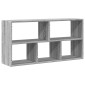 vidaXL Ραφιέρα Τοίχου Γκρι Sonoma 100x25x50 εκ. Επεξεργασμένο Ξύλο