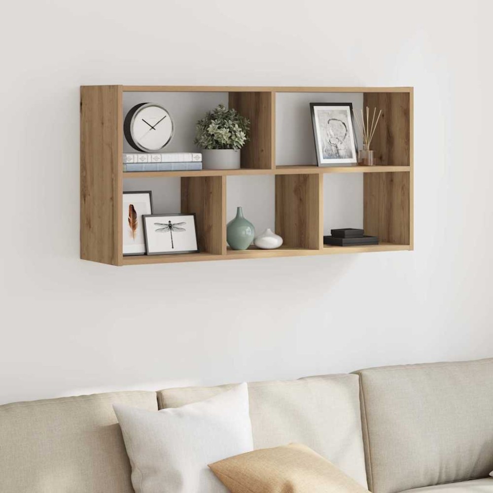 vidaXL Ράφι Τοίχου Αρτισιανή Δρυς 100x25x50 εκ. από Επεξεργασμένο Ξύλο