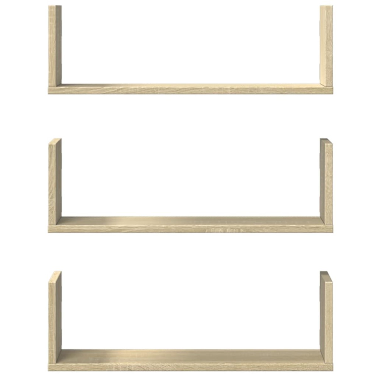 vidaXL Ραφιέρες Τοίχου 3 τεμ. Sonoma Δρυς 58x18x18 εκ. από Επεξ. Ξύλο
