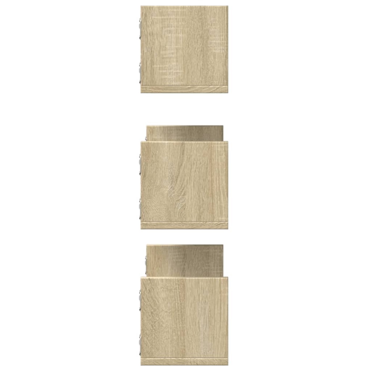 vidaXL Ραφιέρες Τοίχου 3 τεμ. Sonoma Δρυς 58x18x18 εκ. από Επεξ. Ξύλο