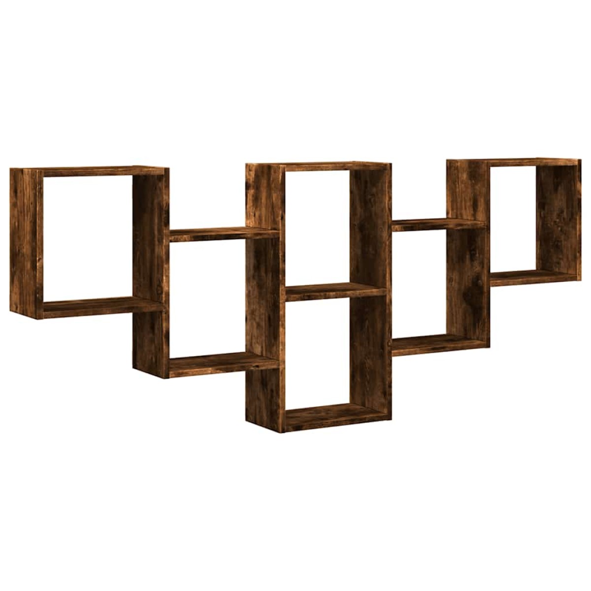 Ράφι τοίχου vidaXL Καπνιστή βελανιδιά 159x18x66 cm Κατασκευασμένο ξύλο