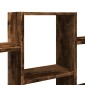 Ράφι τοίχου vidaXL Καπνιστή βελανιδιά 159x18x66 cm Κατασκευασμένο ξύλο