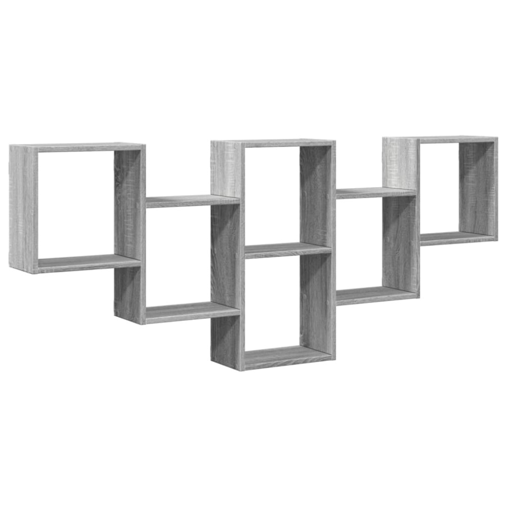 vidaXL Ραφιέρα Τοίχου Γκρι Sonoma 159x18x66 εκ. Επεξεργασμένο Ξύλο