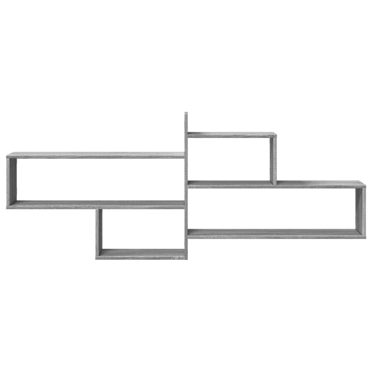 vidaXL Ραφιέρα Τοίχου Γκρι Sonoma 167,5x18x68 εκ. Επεξεργασμένο Ξύλο